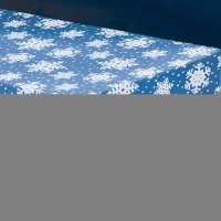 Скатерть п/э Снежинки прозрач 1,4х2,7м/А
