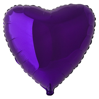 Ф Б/РИС 18" СЕРДЦЕ Металлик Violet(FM)