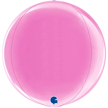 Г 3D СФЕРА Б/РИС 15" Металлик Fuxia