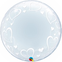П BUBBLE DECO 24" Сердца элегантные