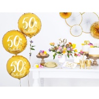 Салфетка 50th Birthday белая 33см20шт/PD