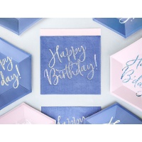 Салфетка Happy B'day! синяя 33см20шт/PD