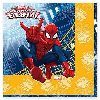 Салфетка Marvel Человек-Паук 33см 12шт/G