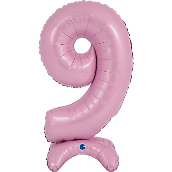 Г ЦИФРА 9 25" Pastel Pink на подставке