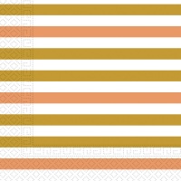 Салфетка Полосы Gold/Rose Gold 33см20штР