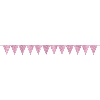 Гирлянда-вымпел д/шаров-букв Pink блеск 6м/А