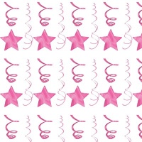 Спираль Звезда Bright Pink 46-60см 30штA
