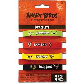 Браслет Angry Birds 4шт/А