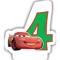 Свеча-цифра "4" Тачки 6см/Р