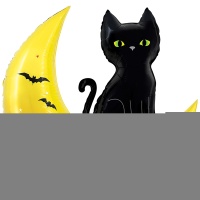 Б ФИГУРА HAPPY HWN Месяц с котом