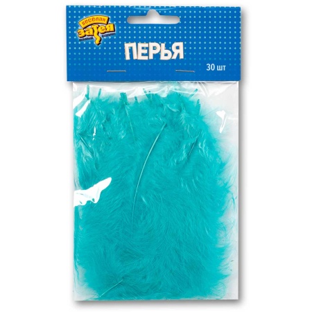 Перья декоративн тиффани 10см 30шт/G