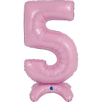 Г ЦИФРА 5 25" Pastel Pink на подставке