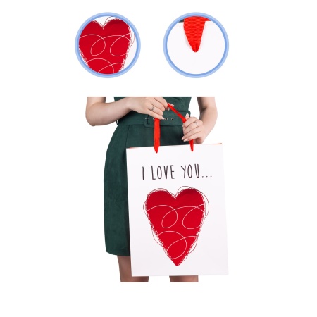 Пакет бум I LOVE YOU 30х40см/G