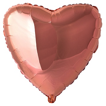 Ф Б/РИС 18" СЕРДЦЕ Металлик Rose Gold