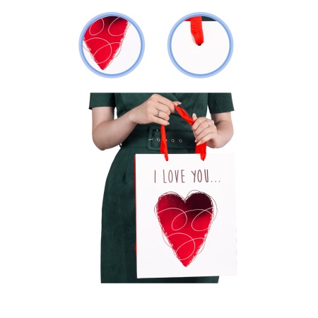 Пакет бум I LOVE YOU 26х32см/G