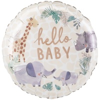 А 18" HELLO BABY Жираф Слон Носорог S40