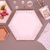 Тарелка Гламур Pink & RoseGold 27см 8штN
