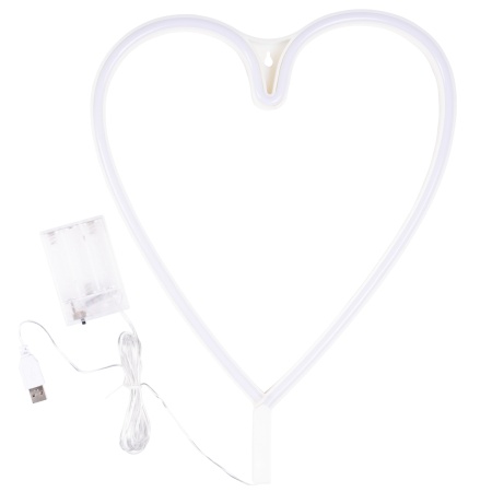 Фигура светящ LED Сердце белое/G