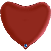 Г Б/РИС СЕРДЦЕ 36" Сатин Rubin Red