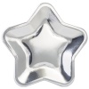 Тарелка фольг Звезда серебр 23см 6шт/G