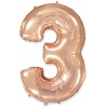 Ф ЦИФРА 3 40" Rose Gold