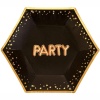 Тарелка Гламур Black&Gold PARTY 20см8штN