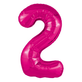 Р ЦИФРА 2 40" Металлик Fuchsia
