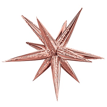 Р 3D ЗВЕЗДА 41" Составная Rose Gold