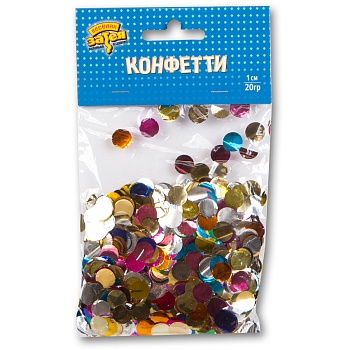 Конфетти Круги фольг ассорти 1,5см 20грG