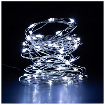 Гирлянда светодиод Роса серебр100Led 10м