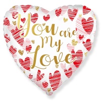 Ф 18" YOU ARE MY LOVE Сердца