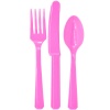 Столовые приборы пласт Bright Pink 24штA