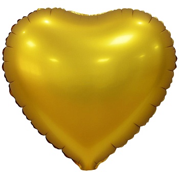 К Б/РИС СЕРДЦЕ 18" Сатин Gold