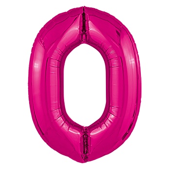 Р ЦИФРА 0 40" Металлик Fuchsia