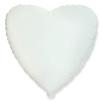 Ф Б/РИС 18" СЕРДЦЕ Пастель White