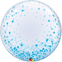 П BUBBLE DECO 24" Конфетти голубое