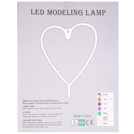 Фигура светящ LED Сердце красное/G