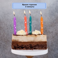 Свечи д/торта Сердца 6,5см 12шт/V