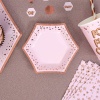 Тарелка Гламур Pink & RoseGold 12см 8штN