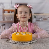 Свечи д/торта Полосы золото 12см 12шт/G