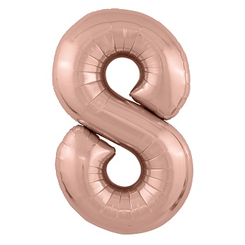 Р ЦИФРА 8 40" Металлик Rose Gold