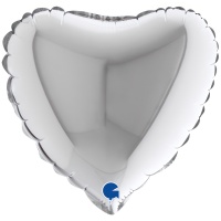 Г Б/РИС СЕРДЦЕ 9" Металлик Silver