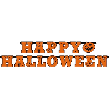 Гирлянда-буквы HAPPY HALLOWEEN бум 2мPD