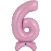 Г ЦИФРА 6 25" Pastel Pink на подставке