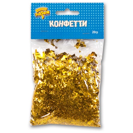 Конфетти Микс фольг золото 20гр/G