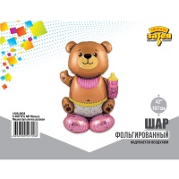 К ФИГУРА AIR Малыш Мишка бутылочка розов