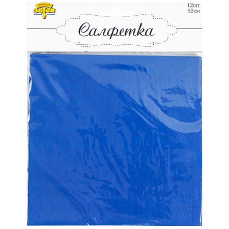 Салфетка синяя 33см 12шт/G