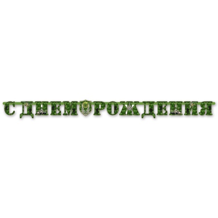 Гирлянда-буквы С ДР Камуфляж 210см/М