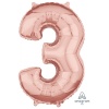 А ЦИФРА 3 26" Rose Gold