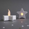 Свеча LED Звезда глиттер 2шт/G
